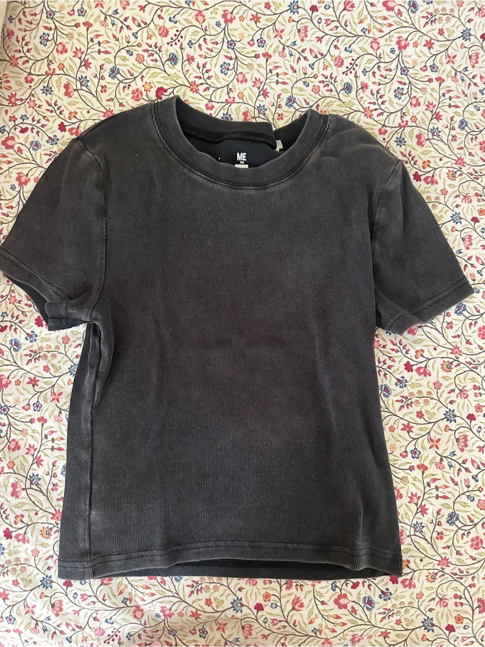ME Makeover Essentials Kids Washed Black Short Sleeve Tee